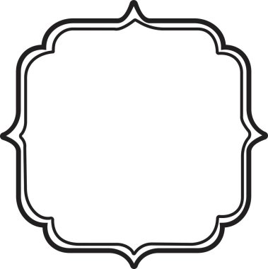 Süslü çerçeve veya sınır simgesi hizada. Şeffaf arkaplanda izole edilmiş. Dekoratif farklı şekiller. Fotoğraf, ayna Vintage, retro tasarım. Zarif, modern tarz. El çizimi moda Vektör uygulama ağı