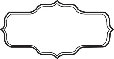 Süslü çerçeve veya sınır simgesi hizada. Şeffaf arkaplanda izole edilmiş. Dekoratif farklı şekiller. Fotoğraf, ayna Vintage, retro tasarım. Zarif, modern tarz. El çizimi moda Vektör uygulama ağı