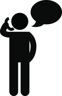 İş adamı telefon ikonu dairede. Şeffaf arkaplanda izole edilmiş. Modern Universal Business, finanse, ofis işyeri stratejisi ve yönetim uygulamalar ve web sitesi için sembol vektörü