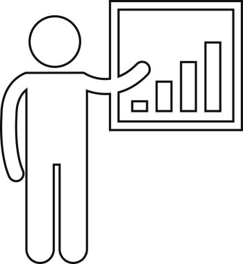 İş adamı ikonu. Şeffaf arkaplanda izole edilmiş. Modern Universal Business, finanse, ofis işyeri stratejisi ve yönetim uygulamalar ve web sitesi için sembol vektörü