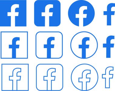 Düz ve çizgi halinde Facebook simgesi. Saydam bir arkaplanda gölgeyle izole edilmiş logo Asıl Facebook Uygulaması popüler sosyal medya hizmeti sosyal medya logo vektörü uygulamalar veya web sitesi