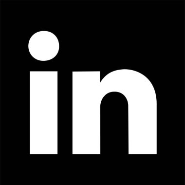 LinkedIn siyah renkli simge düz. uygulamalar veya web iş ve istihdam odaklı çevrimiçi hizmet yayınları için saydam arkaplan logosu işaret sembolü sosyal ağ vektörüne izole edilmiş