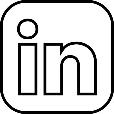 LinkedIn siyah renk simgesi hizada. uygulamalar veya web iş ve istihdam odaklı çevrimiçi hizmet yayınları için saydam arkaplan logosu işaret sembolü sosyal ağ vektörüne izole edilmiş