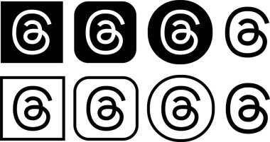 Dizgi uygulaması logo simgesi düz çizgi halinde. Şeffaf arkaplan üzerinde izole edilmiş Tartışmalar yeni bir sosyal ağdır, platform mesajlaşma uygulaması Web için bir Instagram uygulaması başlatılır