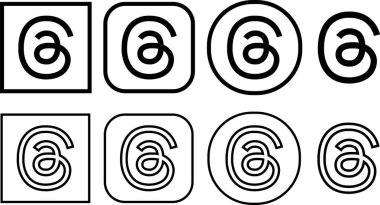 Dizgi uygulaması logo simgesi düz çizgi halinde. Şeffaf arkaplan üzerinde izole edilmiş Tartışmalar yeni bir sosyal ağdır, platform mesajlaşma uygulaması Web için bir Instagram uygulaması başlatılır