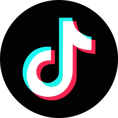 Tik Tok sosyal medya logosu düz. Editoryal popüler sosyal medya logoları. Şeffaf arkaplanda izole edilmiş. Tik tok uygulama uygulaması uygulamaları veya web iş ve reklamcılık için editoryal vektörü.