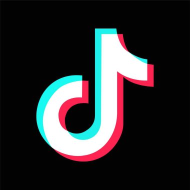 Tik Tok sosyal medya logosu düz. Editoryal popüler sosyal medya logoları. Şeffaf arkaplanda izole edilmiş. Tik tok uygulama uygulaması uygulamaları veya web iş ve reklamcılık için editoryal vektörü.