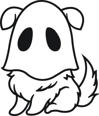 Hayalet çizgi film ikonu yassı moda tarzı şeffaf arka planda izole edildi. Cadılar Bayramı 'nın siluetleri hayaletli hayvan sembolleri çiziyor. Uygulamalar ve web sitesi için tasarım Vektörü