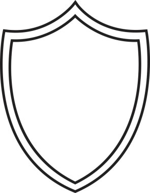 Polis rozeti şekli ikonu hizada. Bu polis veya silahlı kuvvetler için şeffaf arkaplan koleksiyonuna izole edilmiş rozet etiketi uygulamalar ve web sitesi için sembol logoti vektörü