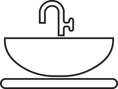 lavabo birimi simgesi hizada, mutfak ve banyo lavabosu işareti için kullanın, uygulamalar ve web sitesi için şeffaf arka plan vektörüne izole edilmiş moda tarzı pictogram sembolü