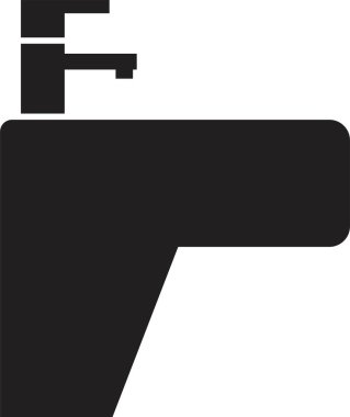 lavabo ünitesi simgesi Ben düz, mutfak ve banyo lavabosu işareti için kullanın, modada piktogram sembolü uygulamalar ve web sitesi için şeffaf arka plan vektörü izole