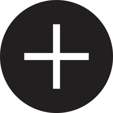 Düz matematiksel sembollerde artı daire simgesi. Şeffaf arka plan iş finans kavramına izole edilmiş. Matematiksel eylemler uygulamalar ve web sitesi için basit kabartma imza ekleme vektörü