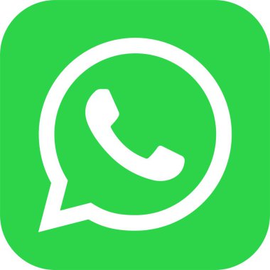 WhatsApp simgesi düz stil. Şeffaf arkaplanda basit Whatsapp logosu işareti var. Web veya mobil uygulamalar için vektör popüler sosyal medya düğmesi simgesi, anlık haberci yeşil editoryel