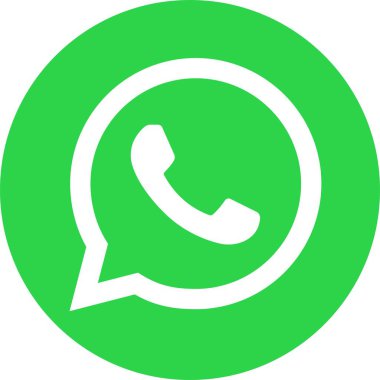WhatsApp simgesi düz stil. Şeffaf arkaplanda basit Whatsapp logosu işareti var. Web veya mobil uygulamalar için vektör popüler sosyal medya düğmesi simgesi, anlık haberci yeşil editoryel