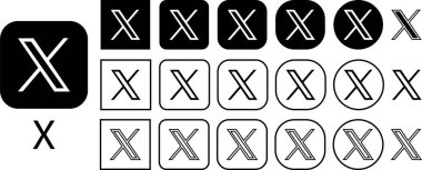 Düz çizgi halinde X app logosu Twitter editör simgesi. Uygulamalar veya web sitesi Twitter için X yeni Sosyal Medya Platformu logo Vektörü, saydam arkaplan üzerinde izole edilmiş X. Twitter ile uygulamayı değiştirdi