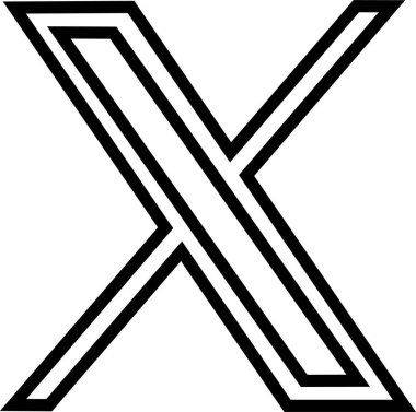 X app logosu Twitter editör simgesi hizada. Uygulamalar veya web sitesi Twitter için X yeni Sosyal Medya Platformu logo Vektörü, saydam arkaplan üzerinde izole edilmiş X. Twitter ile uygulamayı değiştirdi
