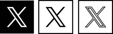 Düz çizgi halinde X app logosu Twitter editör simgesi. Uygulamalar veya web sitesi Twitter için X yeni Sosyal Medya Platformu logo Vektörü, saydam arkaplan üzerinde izole edilmiş X. Twitter ile uygulamayı değiştirdi
