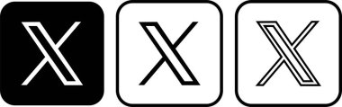 Düz çizgi halinde X app logosu Twitter editör simgesi. Uygulamalar veya web sitesi Twitter için X yeni Sosyal Medya Platformu logo Vektörü, saydam arkaplan üzerinde izole edilmiş X. Twitter ile uygulamayı değiştirdi