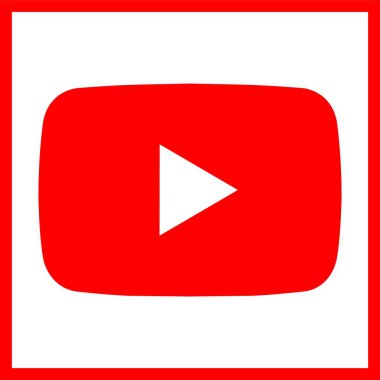 YouTube logo tasarımı düz çizgide. Uygulamalar ya da web YouTube renkli sosyal medya simgesi için editoryal vektör. Saydam arkaplan abone çalma düğmesi depolama ve video logosu görüntüleme üzerinde izole edilmiş.