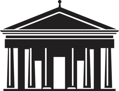Bank Government Building Constructions ikonu düz bir şekilde. Şeffaf arkaplanda izole edilmiş. Konut Binası, Banka, Adliye Mimarisi uygulamalar ve web sitesi için işaret vektörü