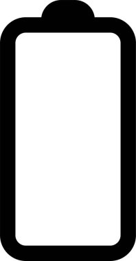 Düz dizaynlı pil simgesi. Şeffaf arkaplanda izole edilmiş. Pil şarj seviyesi akıllı telefon seviyesindeki pil göstergesi gücü, enerjiyi, elementlerin işaret sembolünü kavra. Uygulamalar ve web sitesi için vektör