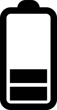 Düz dizaynlı pil simgesi. Şeffaf arkaplanda izole edilmiş. Pil şarj seviyesi akıllı telefon seviyesindeki pil göstergesi gücü, enerjiyi, elementlerin işaret sembolünü kavra. Uygulamalar ve web sitesi için vektör