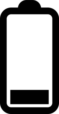 Düz dizaynlı pil simgesi. Şeffaf arkaplanda izole edilmiş. Pil şarj seviyesi akıllı telefon seviyesindeki pil göstergesi gücü, enerjiyi, elementlerin işaret sembolünü kavra. Uygulamalar ve web sitesi için vektör