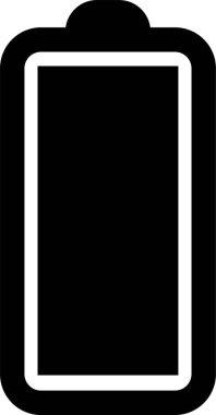 Düz dizaynlı pil simgesi. Şeffaf arkaplanda izole edilmiş. Pil şarj seviyesi akıllı telefon seviyesindeki pil göstergesi gücü, enerjiyi, elementlerin işaret sembolünü kavra. Uygulamalar ve web sitesi için vektör