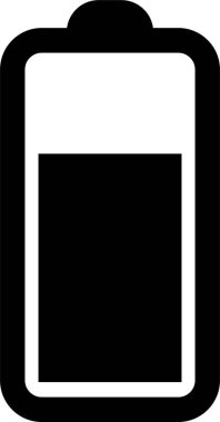 Düz dizaynlı pil simgesi. Şeffaf arkaplanda izole edilmiş. Pil şarj seviyesi akıllı telefon seviyesindeki pil göstergesi gücü, enerjiyi, elementlerin işaret sembolünü kavra. Uygulamalar ve web sitesi için vektör