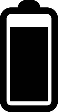 Düz dizaynlı pil simgesi. Şeffaf arkaplanda izole edilmiş. Pil şarj seviyesi akıllı telefon seviyesindeki pil göstergesi gücü, enerjiyi, elementlerin işaret sembolünü kavra. Uygulamalar ve web sitesi için vektör