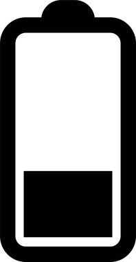 Düz dizaynlı pil simgesi. Şeffaf arkaplanda izole edilmiş. Pil şarj seviyesi akıllı telefon seviyesindeki pil göstergesi gücü, enerjiyi, elementlerin işaret sembolünü kavra. Uygulamalar ve web sitesi için vektör