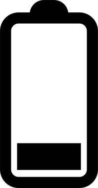 Düz dizaynlı pil simgesi. Şeffaf arkaplanda izole edilmiş. Pil şarj seviyesi akıllı telefon seviyesindeki pil göstergesi gücü, enerjiyi, elementlerin işaret sembolünü kavra. Uygulamalar ve web sitesi için vektör