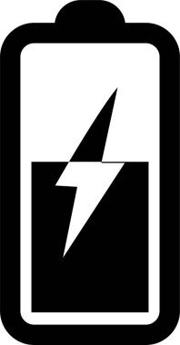 Düz dizaynlı pil simgesi. Şeffaf arkaplanda izole edilmiş. Pil şarj seviyesi akıllı telefon seviyesindeki pil göstergesi gücü, enerjiyi, elementlerin işaret sembolünü kavra. Uygulamalar ve web sitesi için vektör