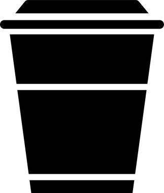 Kahve ve çay ikonu düz konumda. Şeffaf arka planda izole edilmiş bir fincan sıcak kafein soğuk plastik konteynır, içecek, meyve suyu, çay, kakao ve diğerleri. Uygulamalar web sitesi için vektör