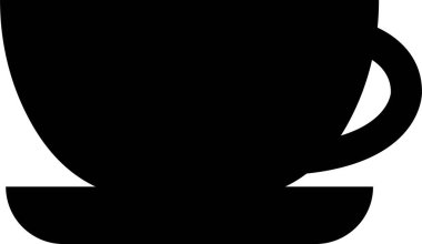 Kahve ve çay ikonu düz konumda. Şeffaf arka planda izole edilmiş bir fincan sıcak kafein soğuk plastik konteynır, içecek, meyve suyu, çay, kakao ve diğerleri. Uygulamalar web sitesi için vektör