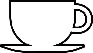 Kahve ve çay ikonu sırada bekliyor. Şeffaf arka planda izole edilmiş bir fincan sıcak kafein soğuk plastik konteynır, içecek, meyve suyu, çay, kakao ve diğerleri. Uygulamalar web sitesi için vektör