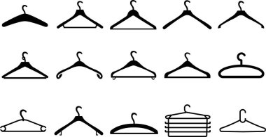Düz stil elbise askısı simgesi. Şeffaf arkaplanda izole edilmiş. Çamaşırhanede, gardıropta koleksiyon kullanımı. Bilgi Grafikleri, Tasarım Elementleri, Uygulamalar ve Web sitesi için Uyum Odası Sembolü