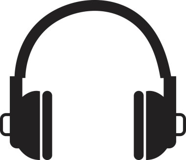 Kulaklık ikonu düz stil. Şeffaf arkaplanda izole edilmiş. Ses aygıtı işi konsepti. Uygulamalar ve web siteleri için müşteri hizmetleri veya müşteri destek kulaklığı veya kulaklık vektörü