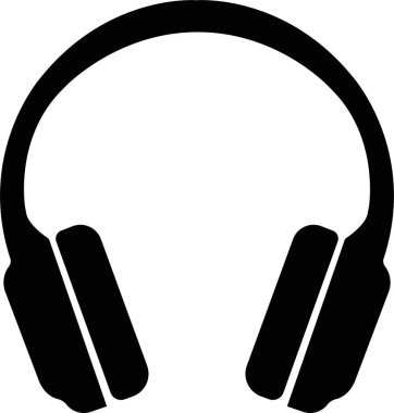 Kulaklık ikonu düz stil. Şeffaf arkaplanda izole edilmiş. Ses aygıtı işi konsepti. Uygulamalar ve web siteleri için müşteri hizmetleri veya müşteri destek kulaklığı veya kulaklık vektörü