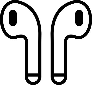 Kulaklık simgesi hizada. Şeffaf arkaplanda izole edilmiş. Ses aygıtı işi konsepti. Uygulamalar ve web siteleri için müşteri hizmetleri veya müşteri destek kulaklığı veya kulaklık vektörü