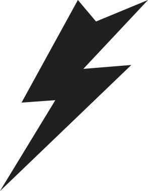 Şimşek gücü simgesi düz. Şeffaf arkaplanda izole edilmiş elektrik güç sembolü şimşek şimşeği, uygulamalar ve web sitesi için enerji hızlı vektörü