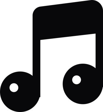 Müzik notaları düz bir şekilde simgeleşir. Şeffaf arkaplanda izole edilmiş. Müzikal anahtar işaretleri için kullan. Uygulamalar ve web siteleri için tasarım elemanı logo şablonu teknoloji sembolü vektörü