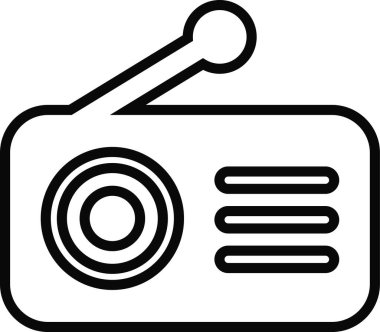 FM radyo ikonu. Şeffaf arkaplanda izole edilmiş. Müzikal dalgalar için anahtar işaretleri kullan. Uygulamalar ve web siteleri için tasarım elemanı logo şablonu teknoloji sembolü vektörü