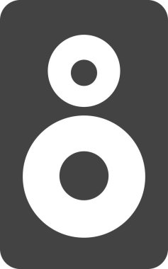 Düz stil hoparlör simgesi. Şeffaf arkaplanda izole edilmiş. Müzikal dalgalar için anahtar işaretleri kullan. Uygulamalar ve web siteleri için tasarım elemanı logo şablonu teknoloji sembolü vektörü