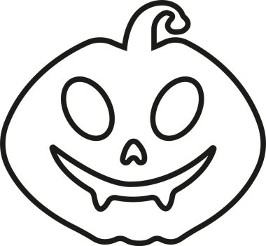 Komik Cadılar Bayramı balkabağı surat ikonu tarzı korkunç surat izole edilmiş şeffaf arka plan Jack fener kabağı Cadılar Bayramı tebrik kartı broşürü ya da broşürü için gülümseyen şür. Vektör uygulamaları web sitesi