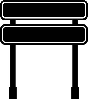 Şeffaf arkaplanda izole edilmiş yol işareti simgesi. Bir metin için model şablonu. Otoyol boş plakalı tabelasında gerçekçi bir tehlike uyarısı boş. uygulamalar için vektör