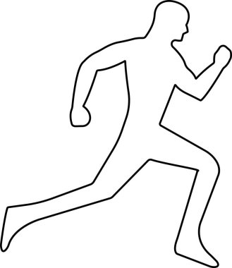 Koşan sporcu ikonu kuyrukta. Kaçan, yarışan, bitiren, hızlı koşan ve koşan çocuk figürlerini içeren şeffaf bir arka planda izole edilmiş. Uygulamalar ve web sitesi için sembol Vektörü