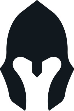 Spartalı miğfer simgesi düz stil. Şeffaf arkaplanda izole edilmiş. Yunan gladyatör tasarım unsurları için kullanılan amblemler logo, etiket, işaret, sembol için oluşturulur. Uygulamalar ve web sitesi için vektör