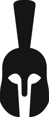 Spartalı miğfer simgesi düz stil. Şeffaf arkaplanda izole edilmiş. Yunan gladyatör tasarım unsurları için kullanılan amblemler logo, etiket, işaret, sembol için oluşturulur. Uygulamalar ve web sitesi için vektör