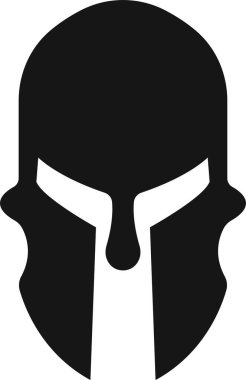 Spartalı miğfer simgesi düz stil. Şeffaf arkaplanda izole edilmiş. Yunan gladyatör tasarım unsurları için kullanılan amblemler logo, etiket, işaret, sembol için oluşturulur. Uygulamalar ve web sitesi için vektör